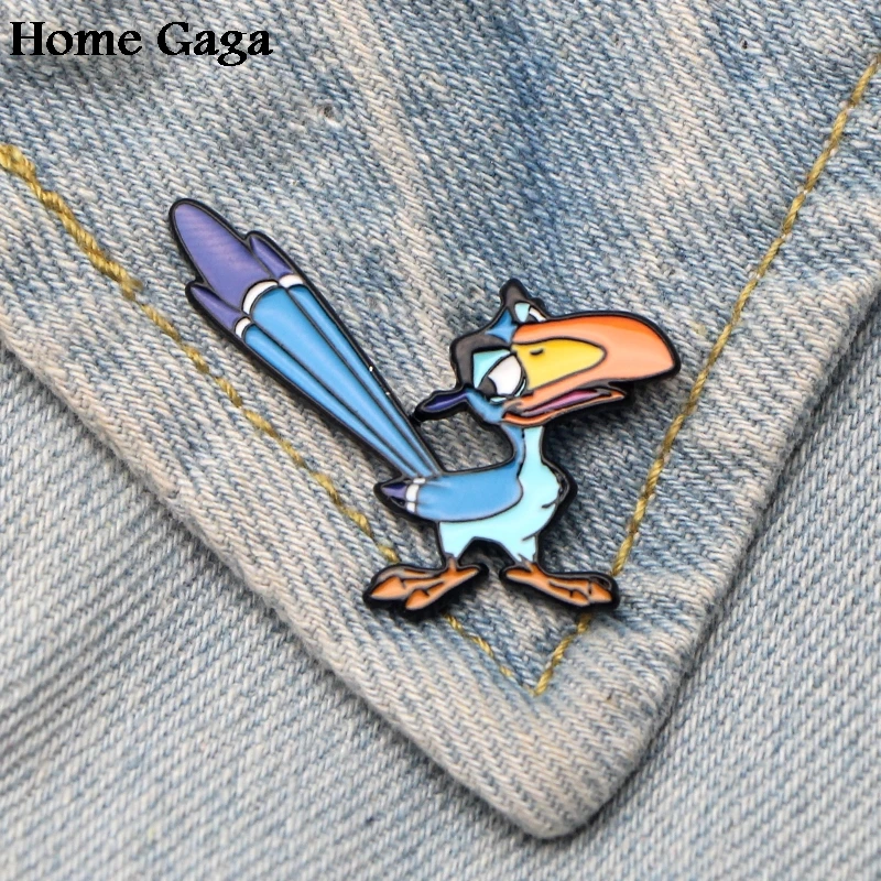 Homegaga Король Лев Hornbill 90s цинковый галстук мультфильм забавные булавки броши для рюкзака, одежды для мужчин и женщин Декоративные значки медали D1864