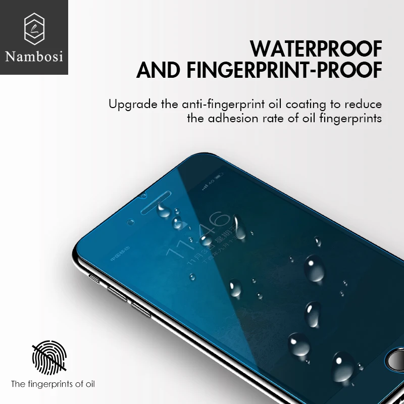 Nambosi 0 33 мм полированное Закаленное стекло экран протектор для iPhone 5S 5 SE анти синий