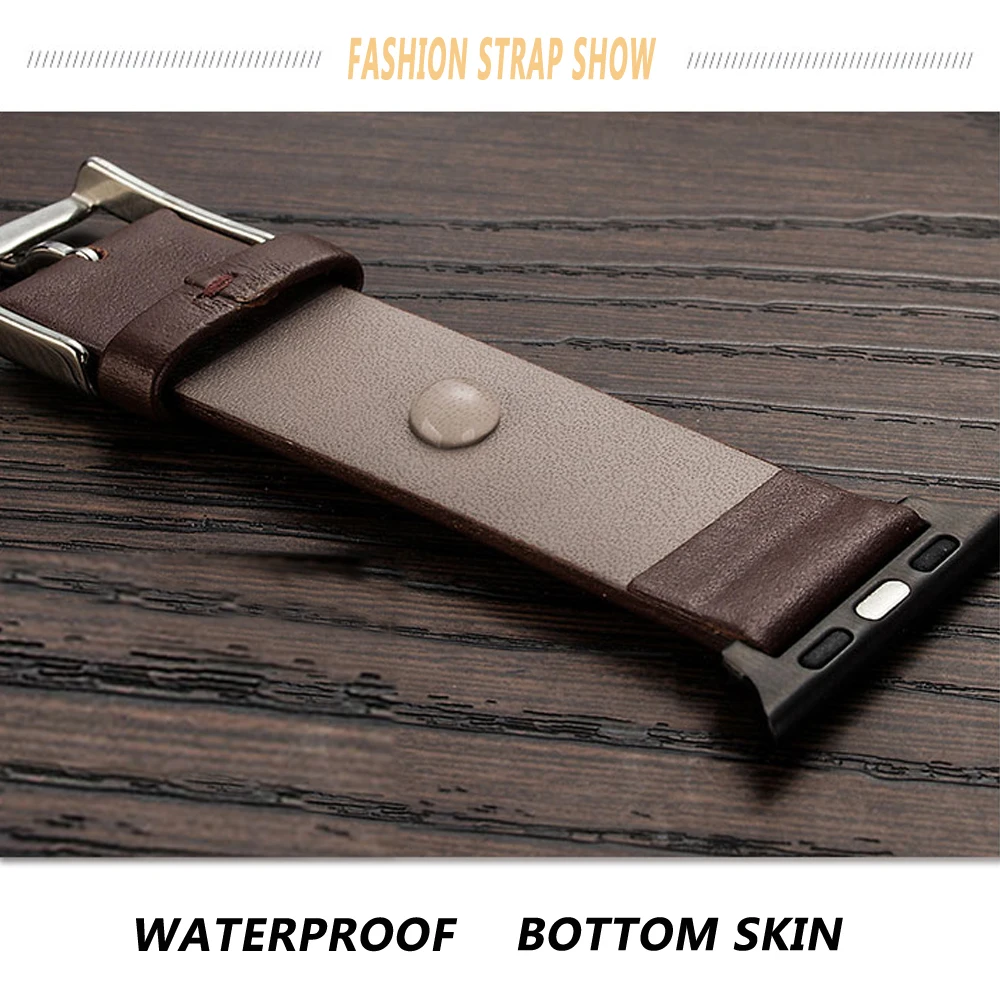 Ремешок из натуральной кожи для Apple watch band 42 мм 38 44 40 correas Iwatch series 4 3 2 1 ремешок часов
