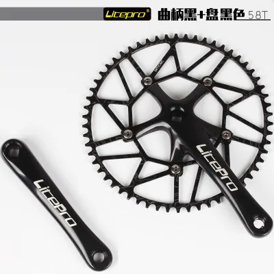 50 t/52 t/54 t/56 t/58 t Litepro CNC легкая узкая широкая цепь 130BCD - Цвет: 58T black