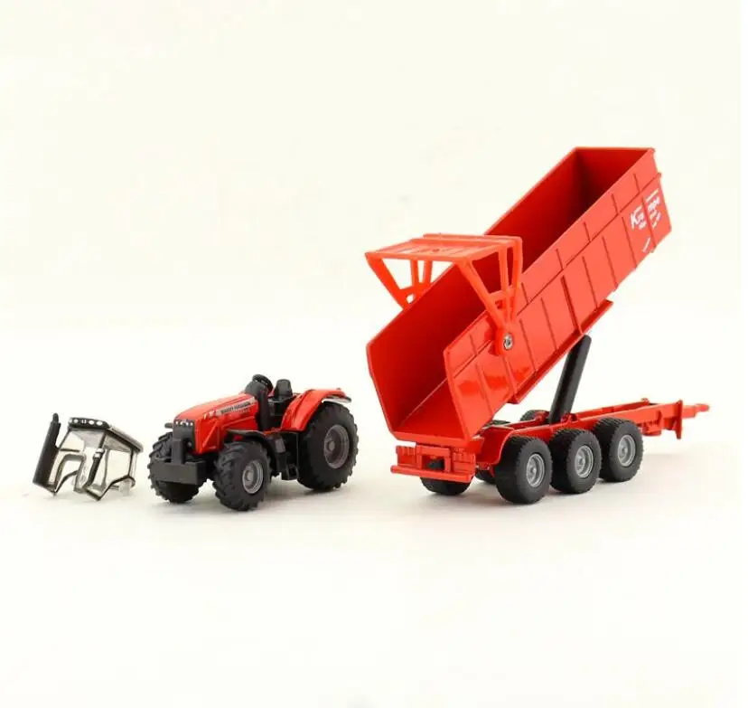 1: 87 масштаб/литая металлическая модель/сельскохозяйственный трактор Massey Ferguson/игрушечный автомобиль для детского подарка/образовательная коллекция 18*3*3,5 см