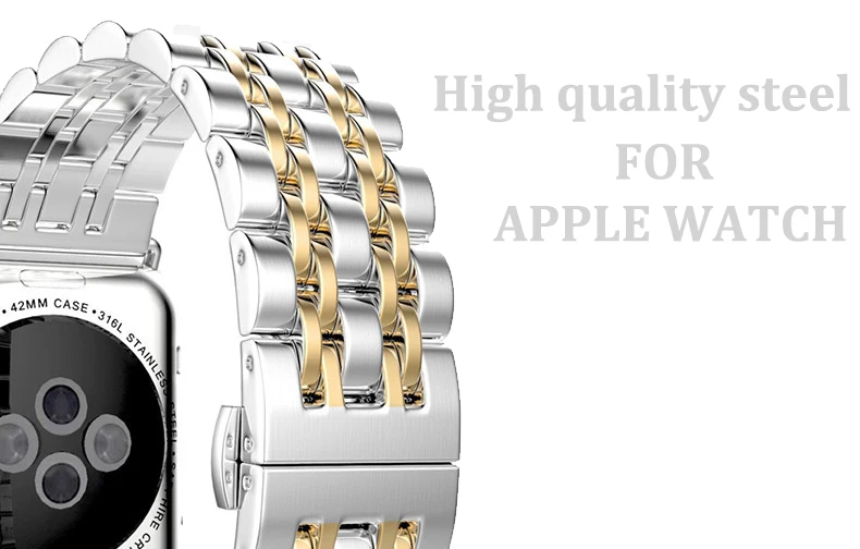 Ремешок для apple watch 42 мм 38 мм correa iwatch 44 мм/40 мм 4 3 2 браслет из нержавеющей стали pulseira apple watch 4 аксессуары