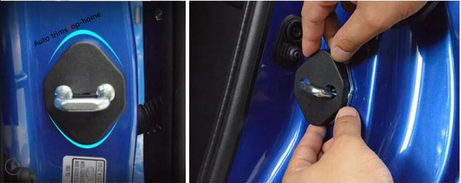 

Yimaautotrims Accessories Fit For Toyota Rav4 RAV 4 2013 - 2021 Car Door Lock Buckle Plastic Protective Cover Kit