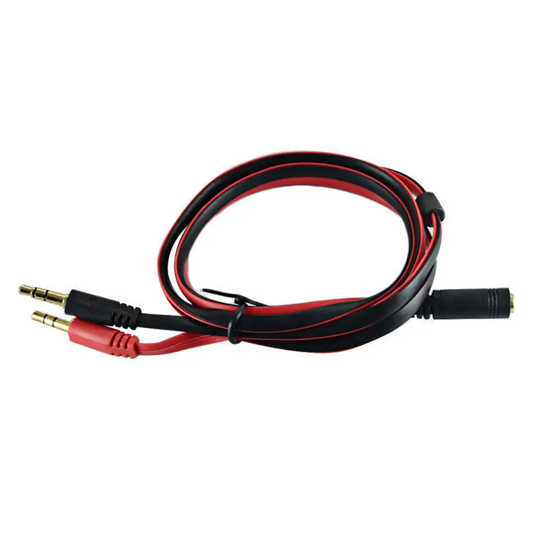 3 5 мм AUX аудио Микрофон Y сплиттер кабель наушники 2 папа к 1 гнезду м|audio mic splitter cable|y