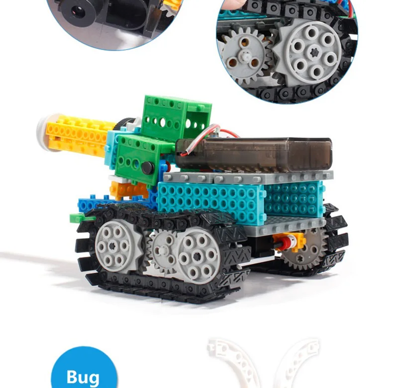 RC робот игрушки 4 в 1 237 шт DIY составное здание Блоки Танк воин Гоночная машина дистанционного управления игрушки Детские Стволовые развивающие игрушки