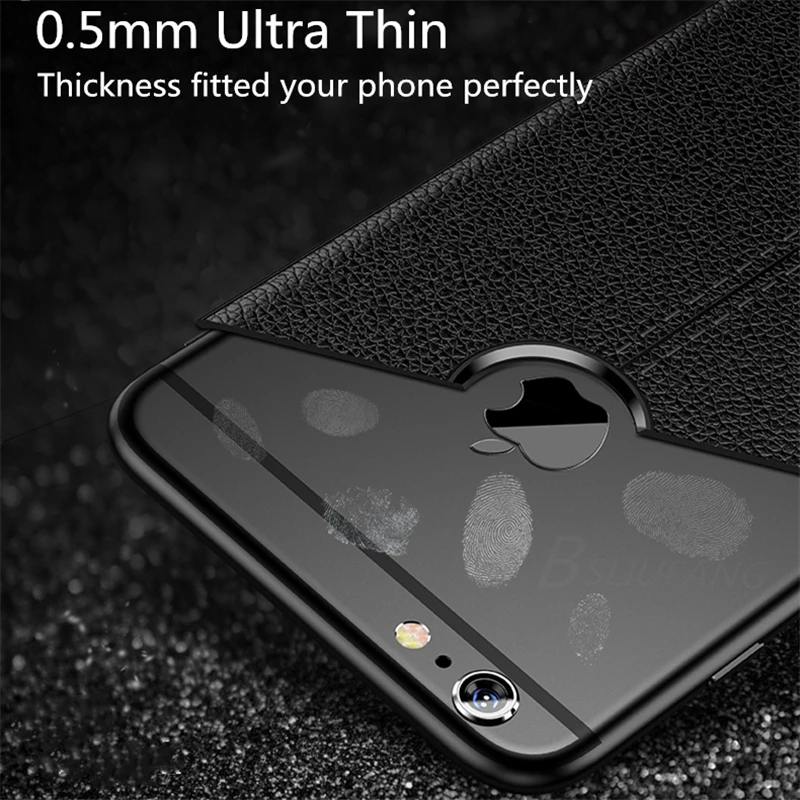 BSLIUFANG роскошный противоударный матовый чехол для iPhone 6 7 8 Plus 6s TPU кожаный мягкий чехол для телефона iPhone X XR XS Max чехол