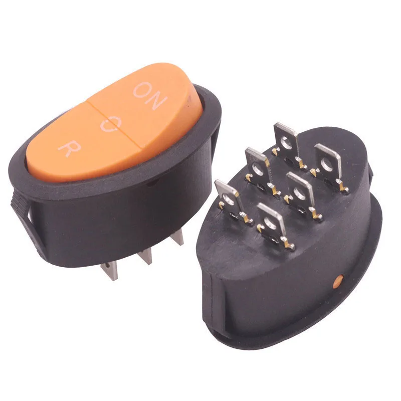 

1 Pcs / Lot 6 Pins Orange Power Switch Rocker Switch 40*22*27mm 16A 250V 20A 125V AC Wholesale Various Models Of Switches