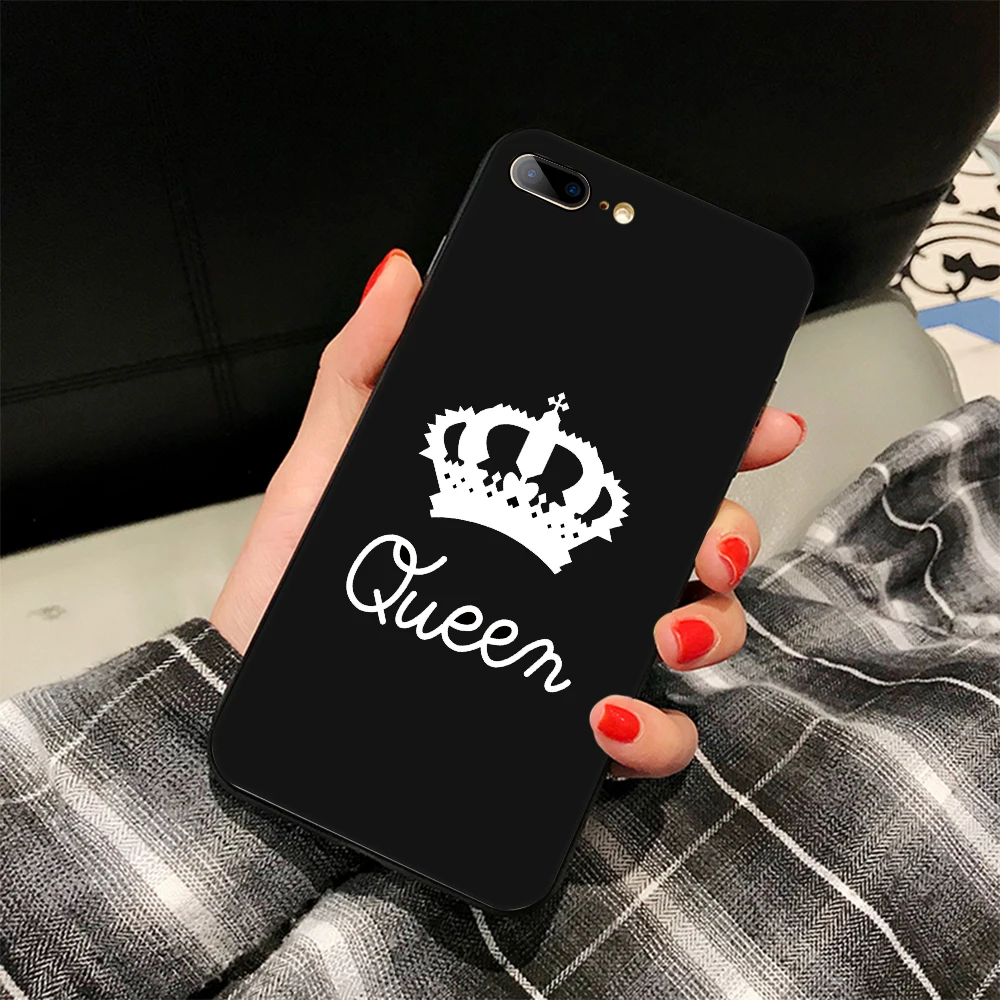 Silicone TPU Phone Case For iPhone 7 8 6 6s Plus X 5 5s SE XS Max XR Cover Cute Cartoon Love Heart Soft Black Capa |