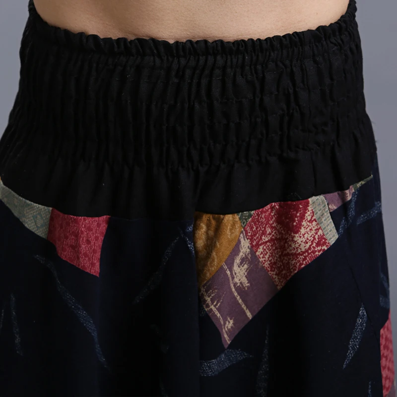 Брюки мужские хлопковые с большим шаговым швом Аладдин шаровары ниндзя