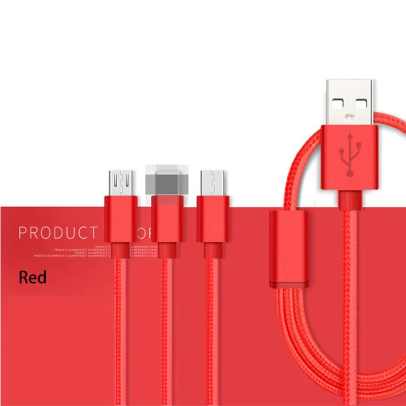 3 в 1 usb кабель для быстрой зарядки данных многофункциональный три одном Плетеный