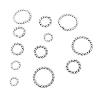 50pcslot spiral stainless steel open jump rings 68101215mm silver tone split rings connectors for jewelry findings making