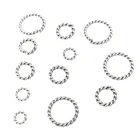 50 шт.лот, спиральные открытые кольца из нержавеющей стали, 68101215 мм