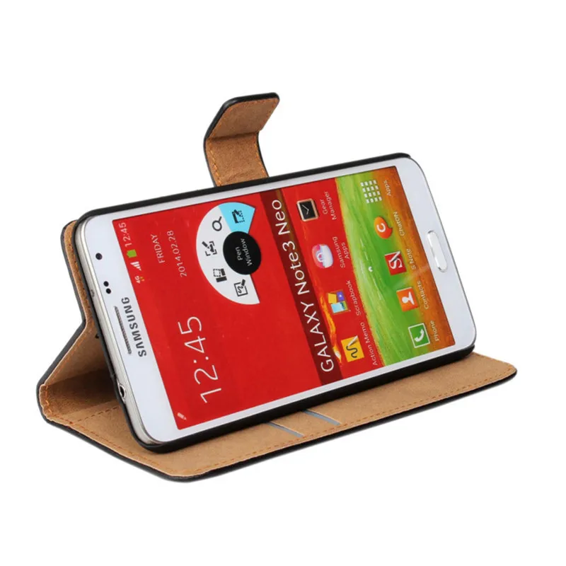 Роскошный чехол-бумажник из натуральной кожи с откидной крышкой для Samsung Galaxy Note 3