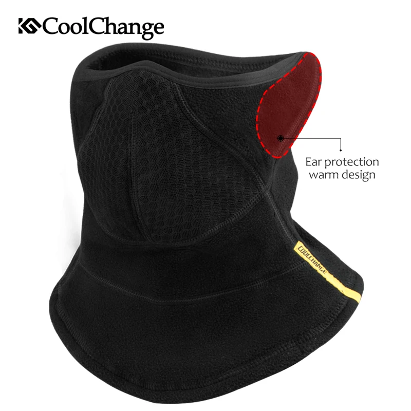 CoolChange велосипедная маска ветрозащитная теплая зимняя спортивная полумаска для