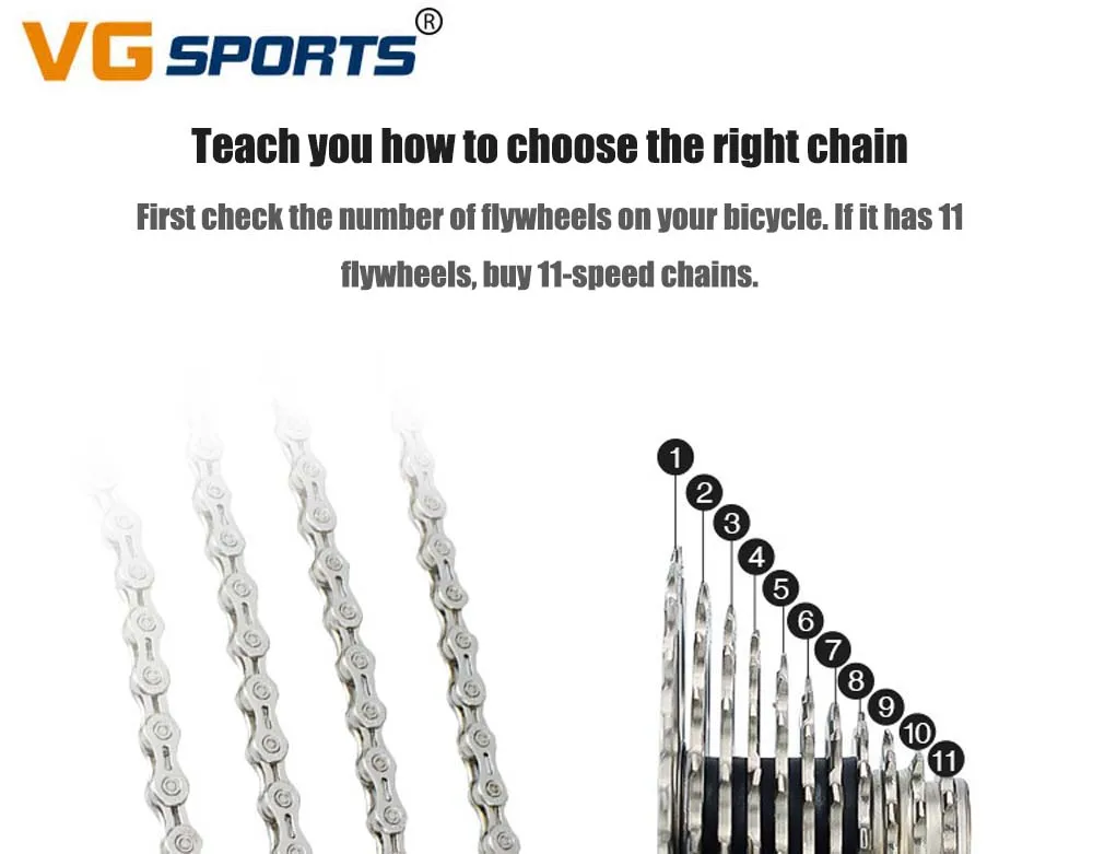 MTB Bicycle Chain 8 9 10 11 Speed Road Bike Full Hollow Chain Mountain Bike Half Hollow Chain Golden Silver Colour VG Sports