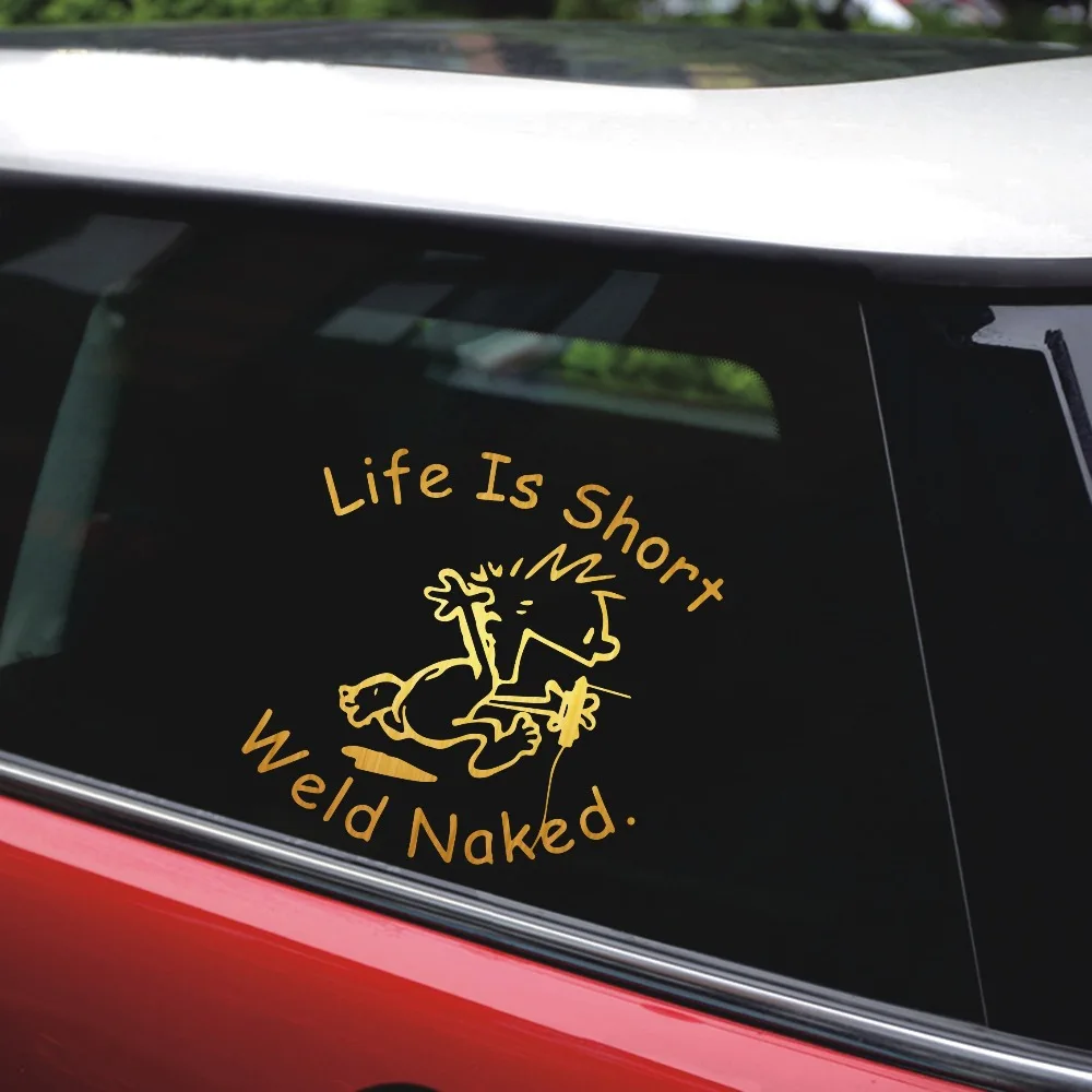 Кузов Машины окно виниловая Автомобильная наклейка жизнь короткая Сварка голый