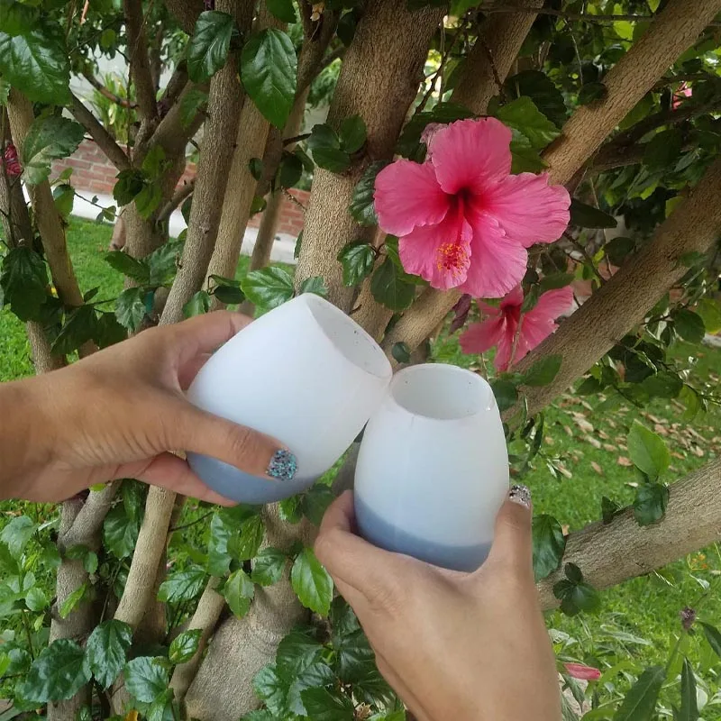 2 шт. портативный силиконовых кружек открытый силиконовый пива питьевой воды