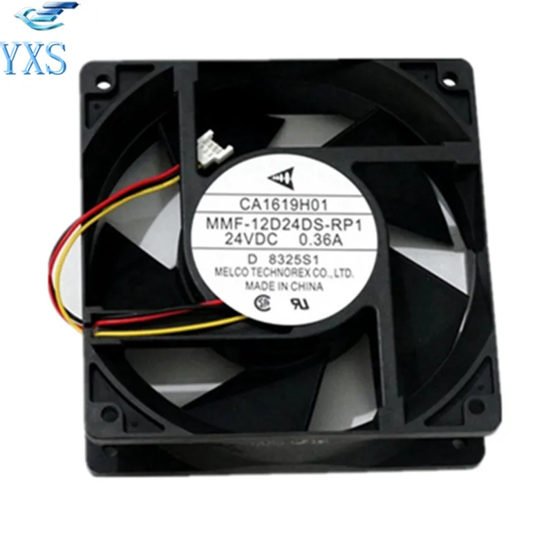 MMF 12D24DS RP1 DC 24V 0.36A 3 провода 12038 12 см 120*120*38 мм A740 Инвертор Вентилятор охлаждения