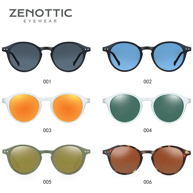 ZENOTTIC поляризованных солнцезащитных очков Для мужчин 2019 лампа круглой формы