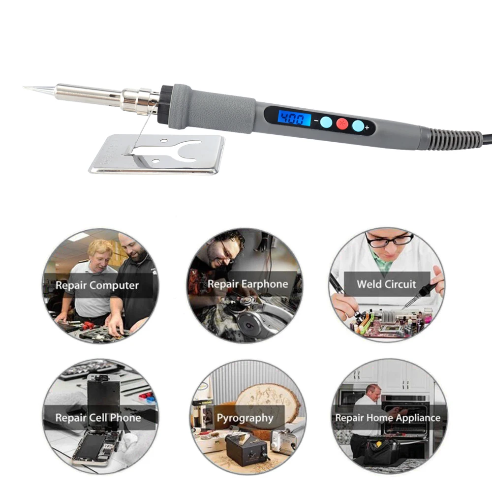 Electric Welding Soldering Iron Suit 60W Internal Heating Adjustable Digital-control Thermostatic Kit | Инструменты