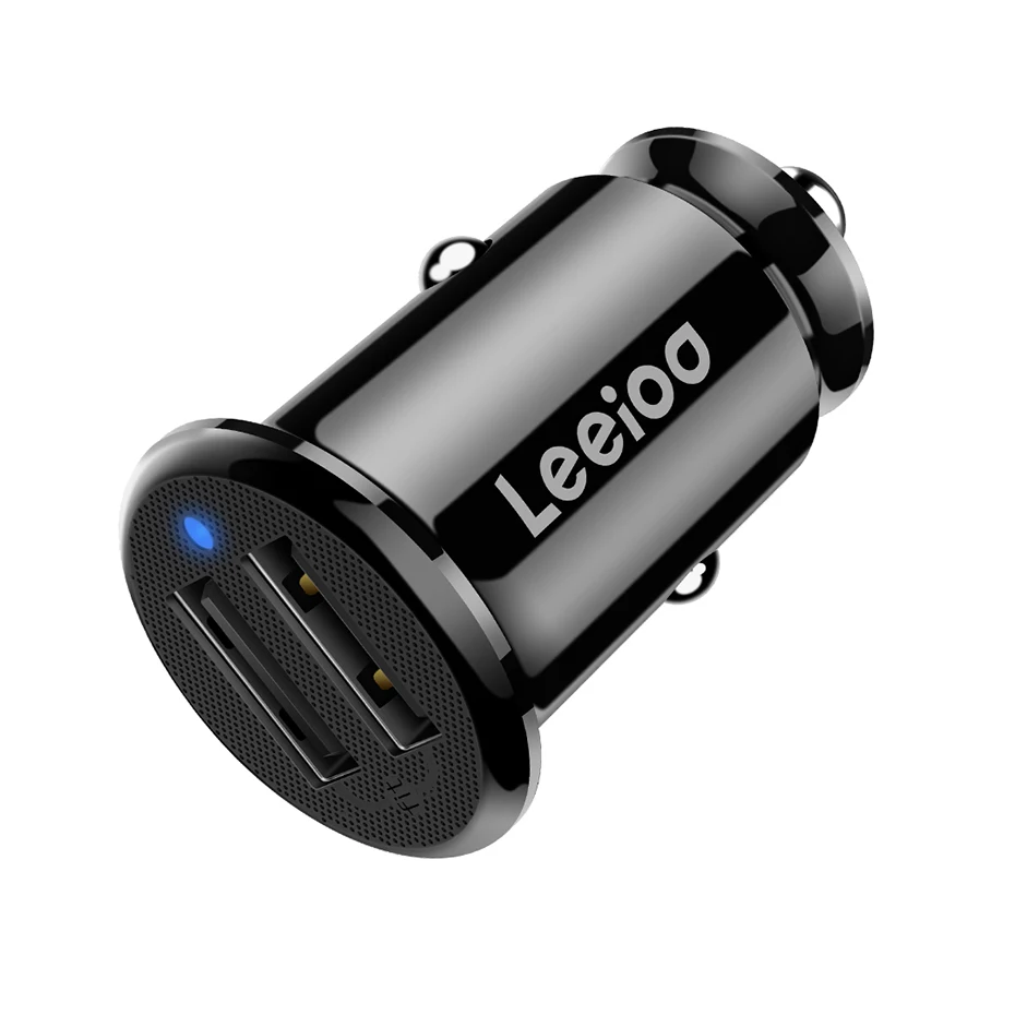 Мини двойной Переходник USB для зарядки в машине 4.8A автомобильный прикуриватель для телефона Автомобильное USB зарядное устройство автоматическая зарядка 2 порта 24 Вт для samsung iPhone