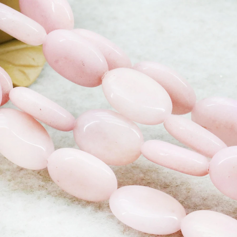 Новые розовые круглые бусины из халцедона незакрепленные камни в форме эллипса