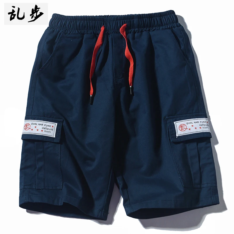 2019 Khaki Summer Men Shorts Casual Cargo Loose Fashion Hip Hop Steampunk Workwear Jogger Pants Harajuku Sports SweatPants S6T23 | Мужская