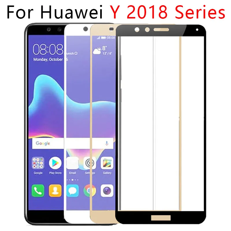 Закаленное стекло для Huawei Y5 Y6 Y7 Prime 2018 Y9 чехол защиты экрана телефона на Y 5 6 7 9 Y52018