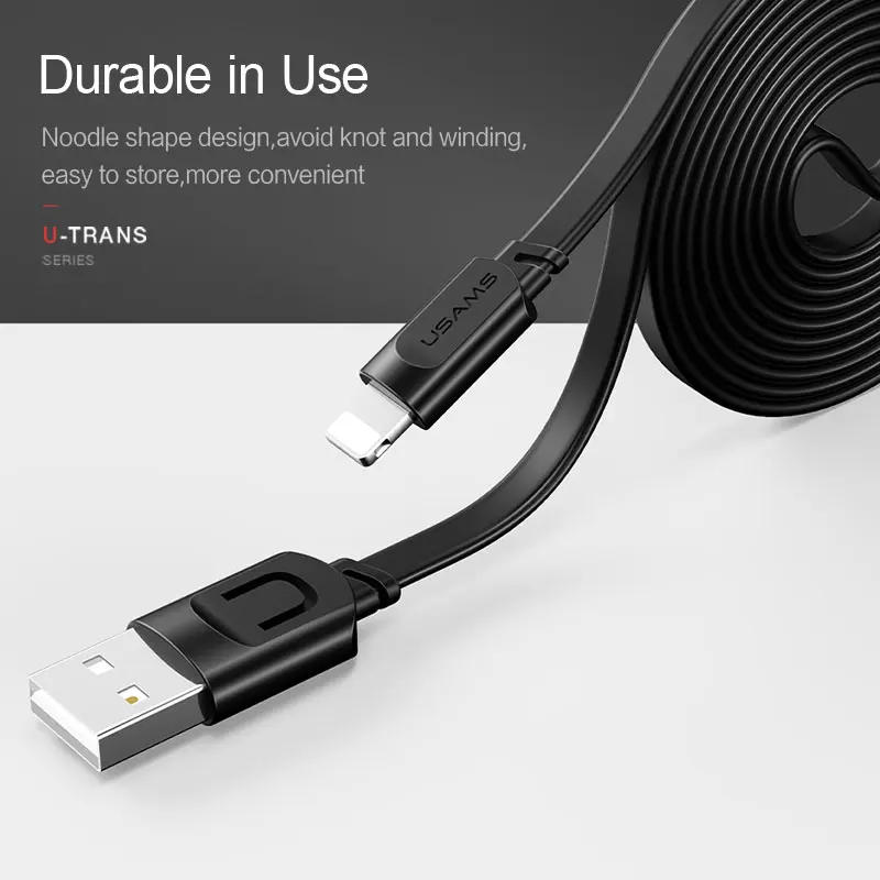 USAMS Кабель Micro Usb для iPhone 6 s Plus 5S 5 iPad Samsung Galaxy Sony HTC LG 2 в 1 USB 2.1A Зарядное Устройство