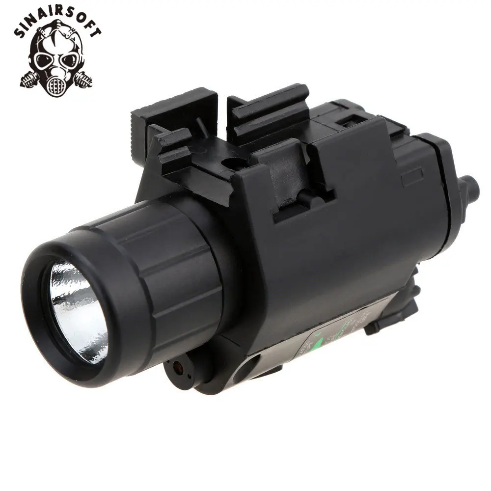 SINAIRSOFT 2 In 1 Airsoft Hunting M6 CREE LED Torch 200LM Sight Tactical Combo/Light Green Laser Flashlight W/Tail Switch | Спорт и