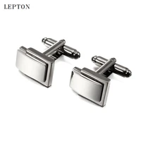low key luxury dual plating bussinss cufflinks for mens groom wedding cuff links lepton top quality metal black square cufflinks