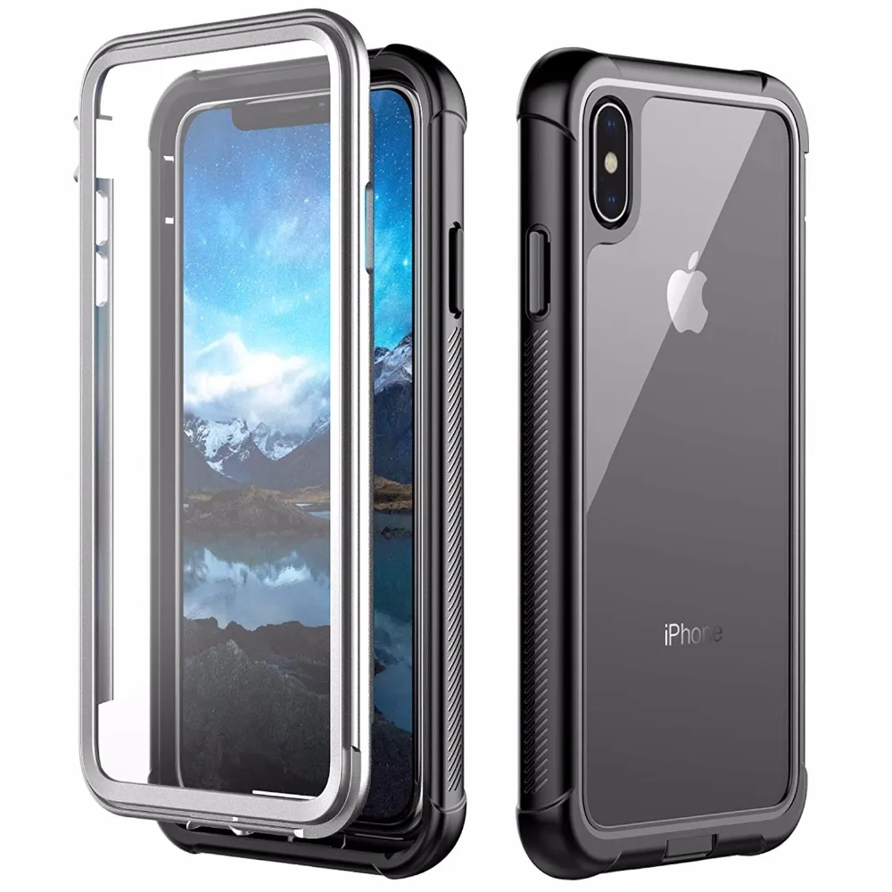 Чехол для iPhone Xs Max Противоударная грязеотталкивающая защита встроенная экрана 6 5