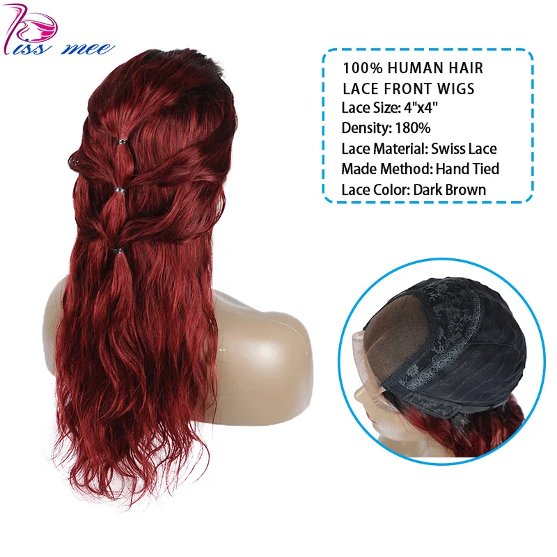 KISSMEE Ombre Синтетические волосы на кружеве парики для черный Для женщин с