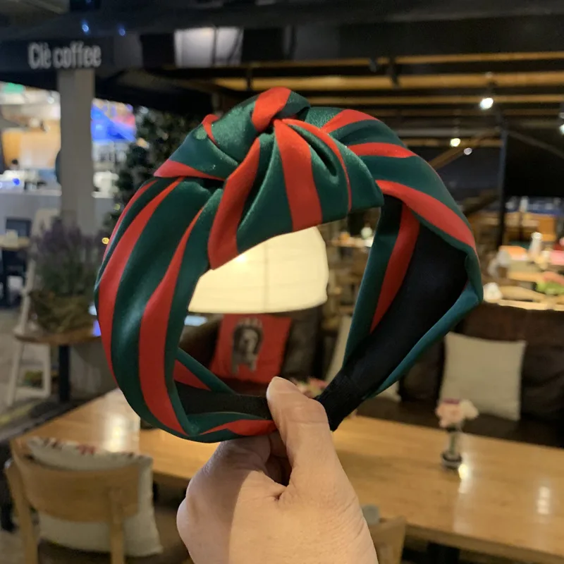 Женский ободок в полоску широкий стиле ретро с узелком аксессуар для волос бохо| |