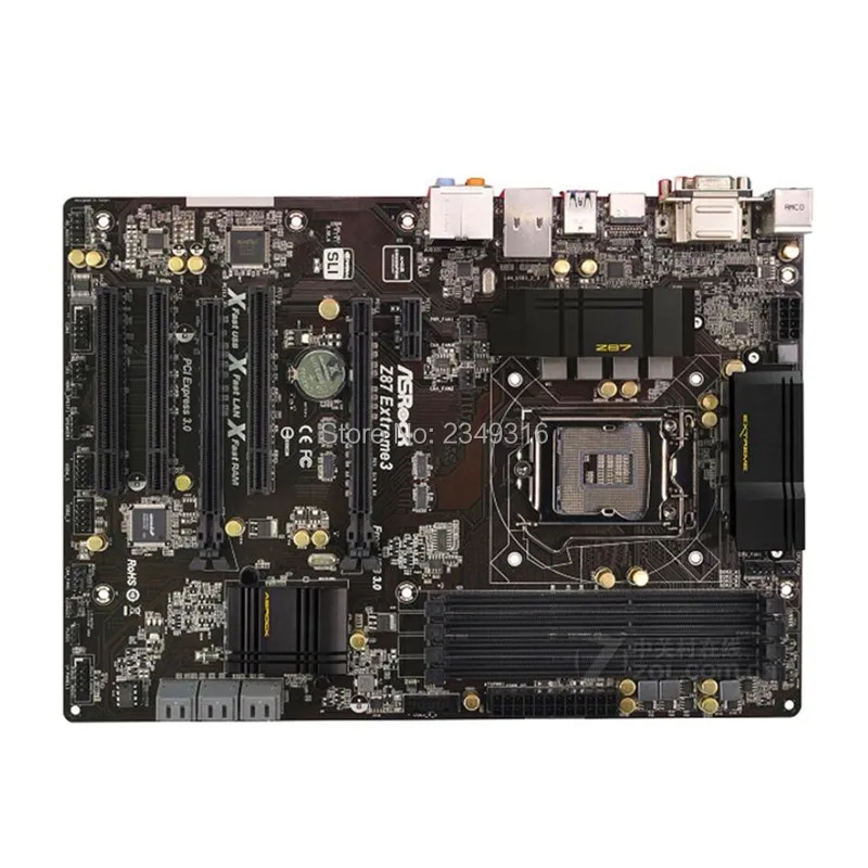Б/у оригинальный слот LGA1150 Z87 материнская плата для ASRock extreme me3 настольная USB3.0 SATA3