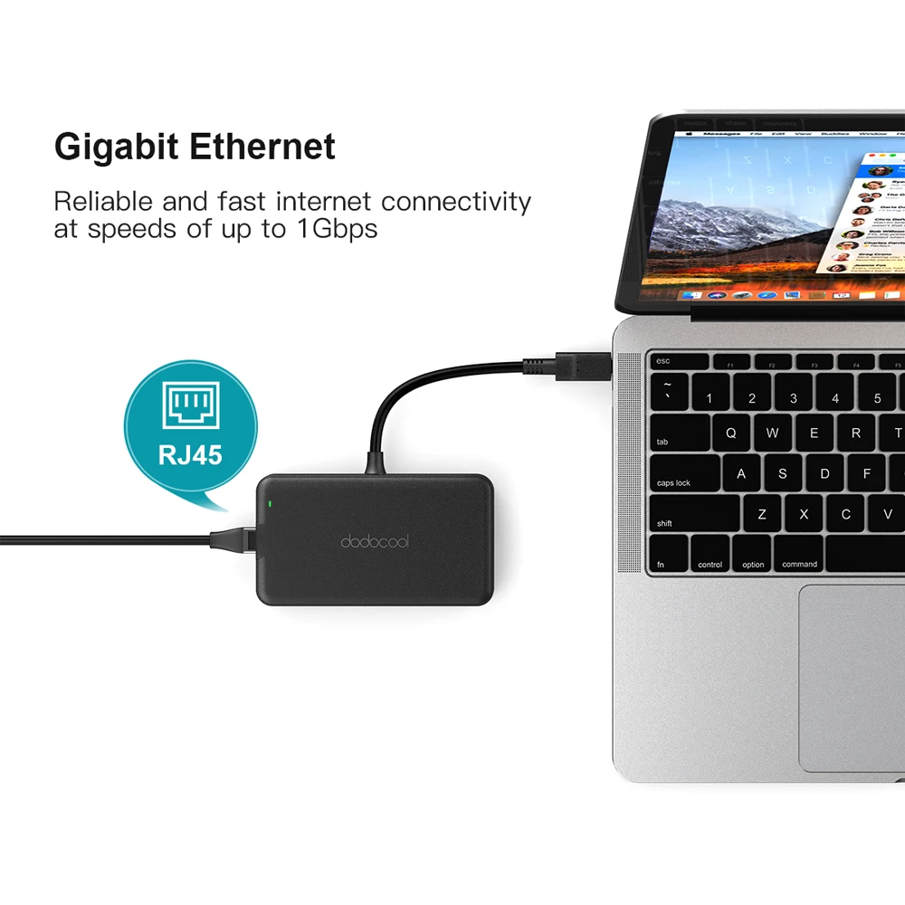 USB концентратор dodocool с Type C на 3 0 HDMI RJ45 Thunderbolt адаптер для MacBook Pro Huawei P20 / 0|USB-хабы| |