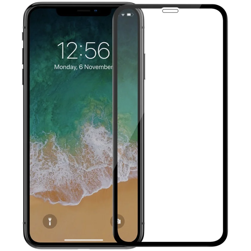 3D полноэкранное закаленное стекло для iPhone XS Max защитная пленка 9H XR черное