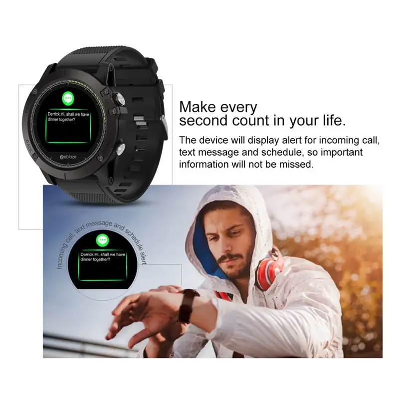 Мужские умные часы Zeblaze VIBE 3 HR / PRO прочные водонепроницаемые Смарт с длительным
