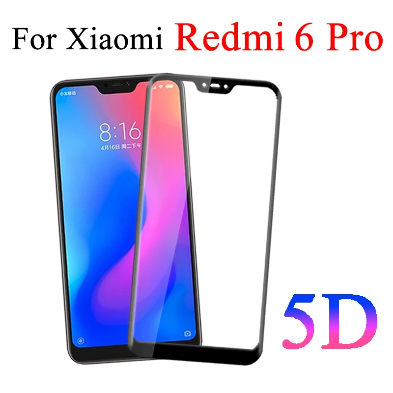 5D полное покрытие защитное стекло на redmi 6 pro для xiaomi 6pro xaomi xiomi xiami ksiomi защита экрана