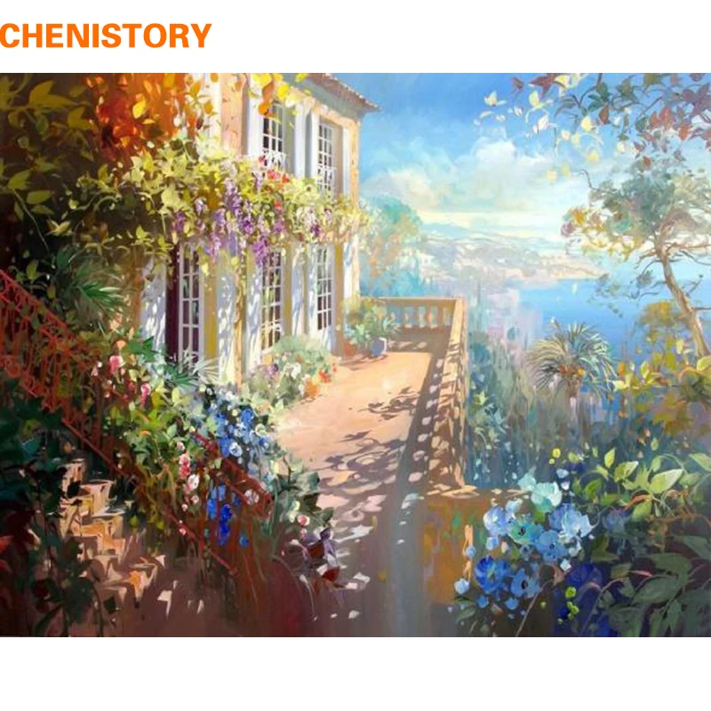 Набор для рисования по номерам на холсте морской пейзаж|canvas painting|paintings home decorpainting |
