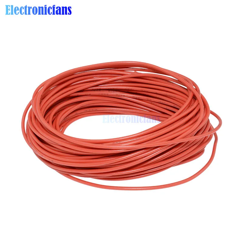 Красный 10 м Φ 24AWG провод с крючком 80C / 300V шнур DIY Electric|cord diy|cord wires24 v |