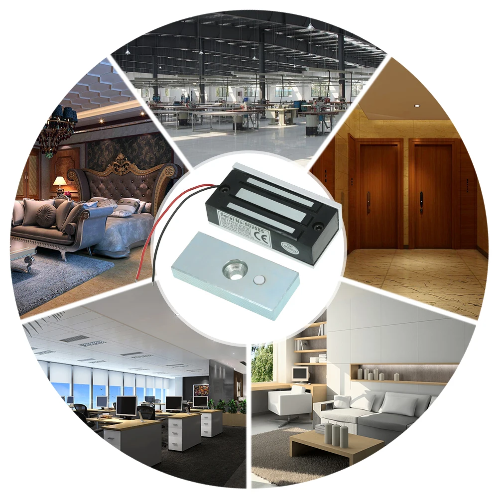 60KG/132lb Electric Magnetic Lock Secure NC 12V DC for Door Entry Access Control System | Безопасность и защита