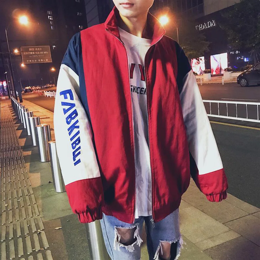 Мужская куртка весенняя и осенняя модная бомбер пальто на молнии в стиле панк