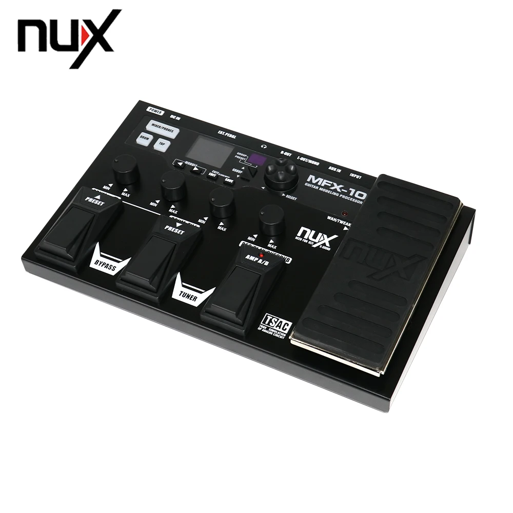 NUX MFX 10 ЖК дисплей Дисплей моделирование Гитарный процессор эффектов Педаль