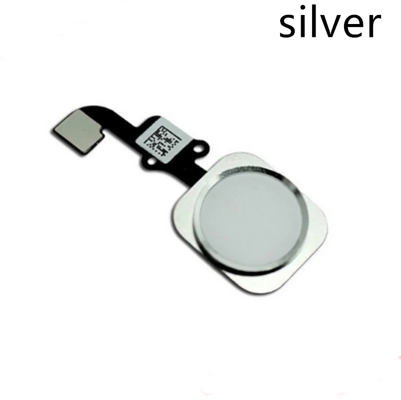 silver Для iPhone 6 Кнопка Home с гибким кабелем для iPhone 6plus полная сборка запасная часть замена - Цвет: silver