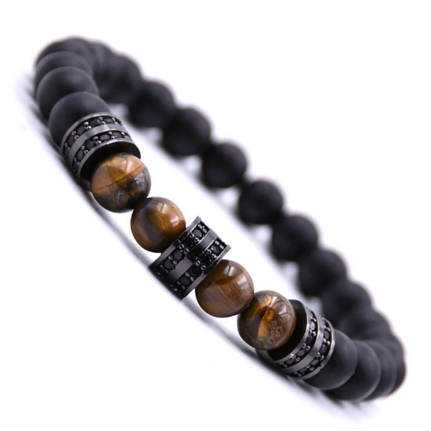 Новые женские черные 8 мм бусины из матового оникса с натуральным камнем