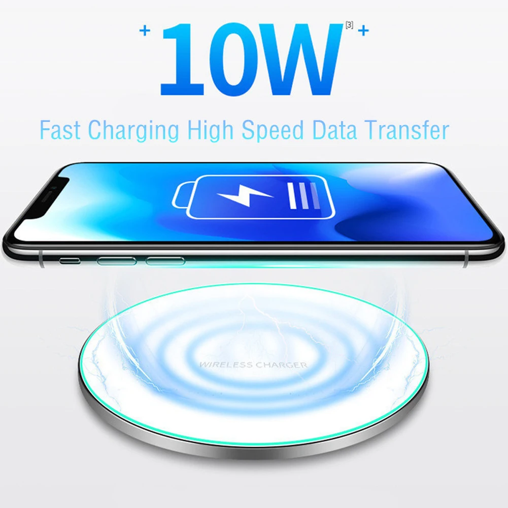 Беспроводное зарядное устройство Qi для Samsung S10 E/S9 Plus S7 Huawei P30 Pro 10 Вт | Мобильные
