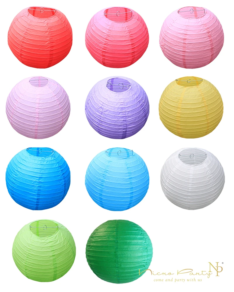 Круглые бумажные фонарики Nicro 8 &quot10&quot 14 &quot1 шт./лот Китайские для рукоделия