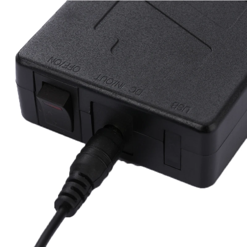 ELEOPTION Черный DC 12 В 4800 мАч 12480 перезаряжаемая портативная литий ионная батарея для