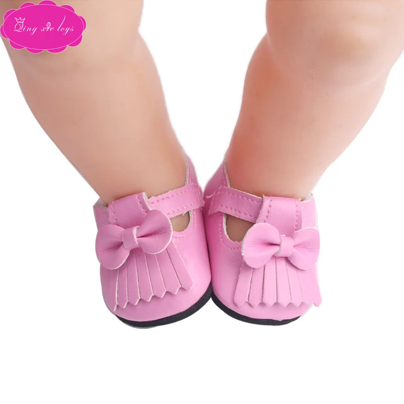 Куклы розовое платье принцессы обувь подходит 43 см baby doll и американский 18 дюймов девушки кукла обувь аксессуары g5-g66